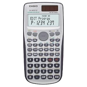 Casio FX-3650P II programmeerbare rekenmachine met 279 functies, 2-regels display, batterij/zonnecel