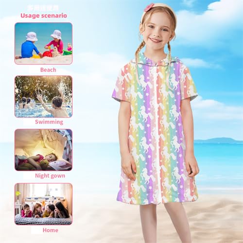 Girls Swim Cover Up Toddler Zip-Up Beach Pool Swimwear kids Hooded Swimsuit4