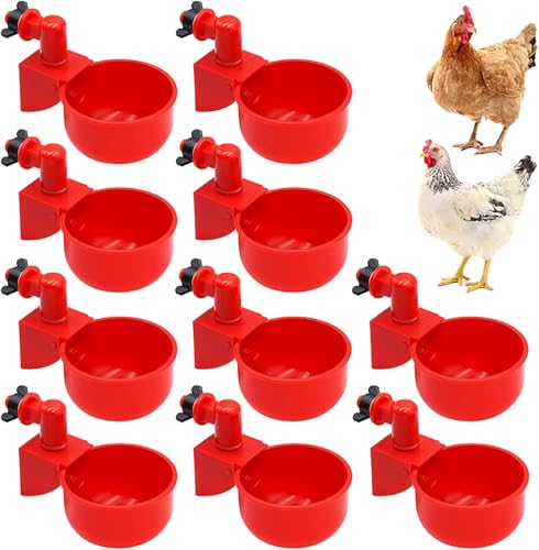 Taza automática de agua para pollo, bebederos automáticos para aves de corral, tazas de riego de pollo, bebederos automáticos para aves de corral, comedero de riego para pájaros, codorniz, paloma