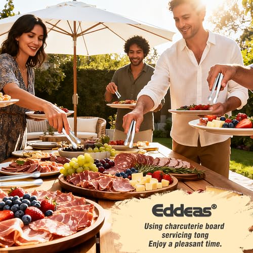 12 PCS Mini Serving Tongs, 6 Inch Small Sugar Tongs, Stainless steel Small Kitchen Tiny Food Tongs for Serving Food, Coffee Bar, Tea Party, Desserts Party and Ice Bucket by Eddeas - Used condition - Image 8
