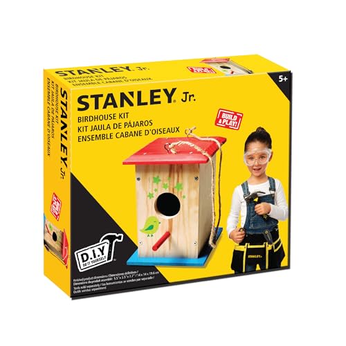 STANLEY Jr. Wooden Kit - Creative Arts and Crafts Set for Kids and Adults (Birdhouse (Classic))