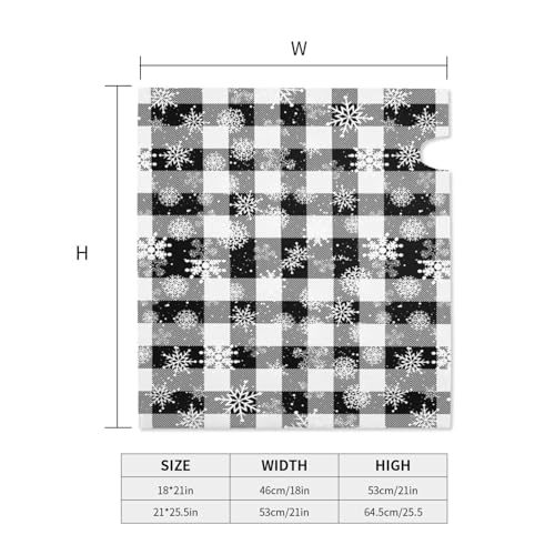 Image of Black and White Buffalo Check Snowflake Snowy Plaid Mailbox Covers Magnetic Mailbox Wraps Post Letter Box Cover Standard Oversize 21 inchX18 inch /25.5 inch X 21 inch Mailwrap Garden Home Decor