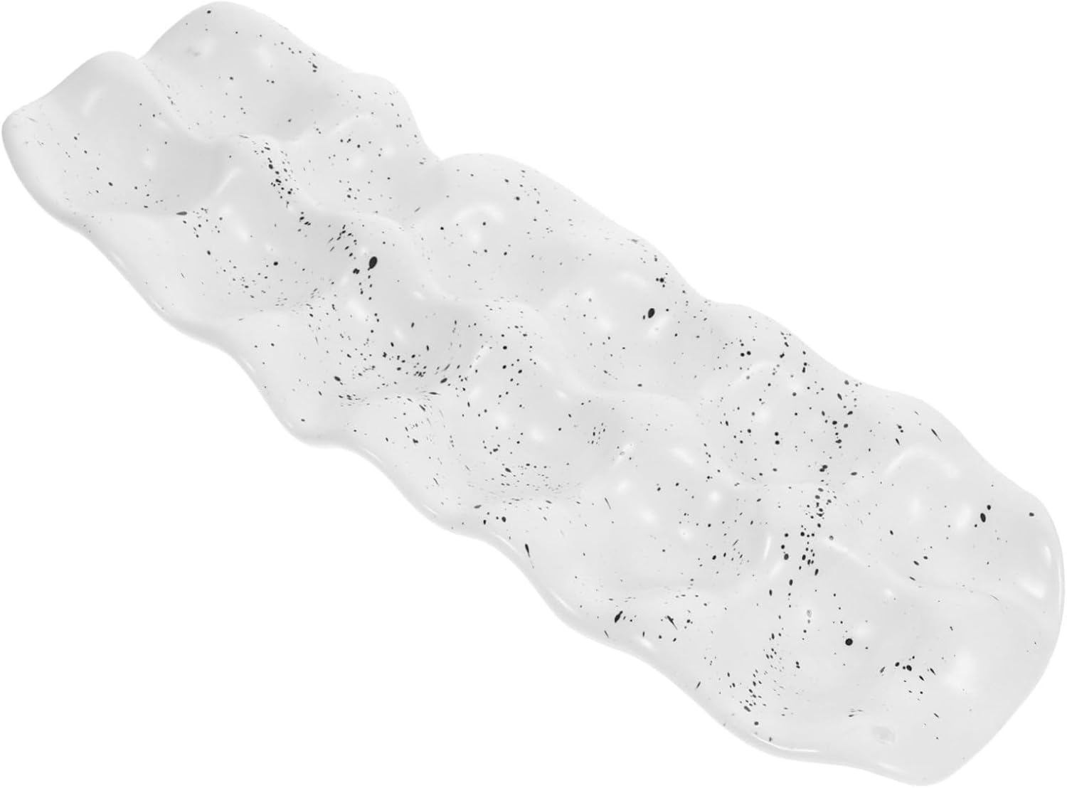 Ceramic Egg Tray Storage Organizer for Refrigerator Porcelain Egg Holder Lid for Home Use