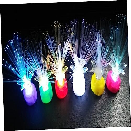 Uonlytech Led Fiber Optic Rose Light 10 Pieces Fiber Optic Flower String Lights for Home Party Decorative Night Lamp Random