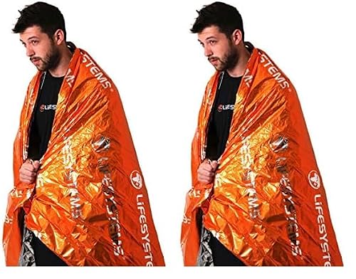 Image of Lifesystems Emergency Silver Foil Thermal Blanket For Hiking, Mountaineering And Outdoor Survival (Pack of 2)