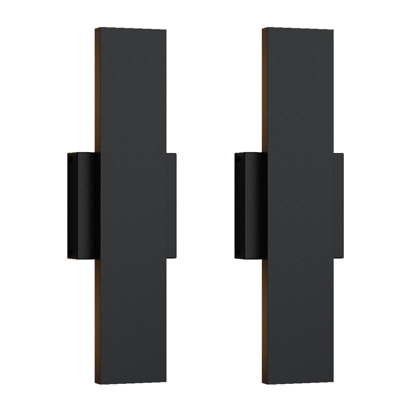 2 Pack 40CM Modern LED Outdoor Wall Light, 3000K 4000K 5000K 10%-100% Dimmable Lights for Outside, IP65 Waterproof Exterior Long Wall Lights for House, Porch, Garage, Patio, Yard, Entrance Black