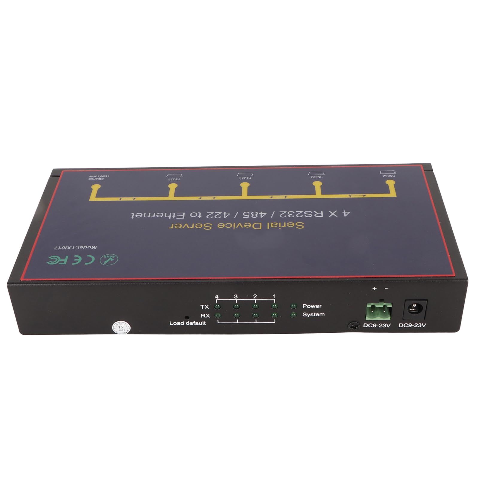 4 Puertos Adaptador de Servidor de Dispositivos Seriales Puerto RJ45 10 100Mbps