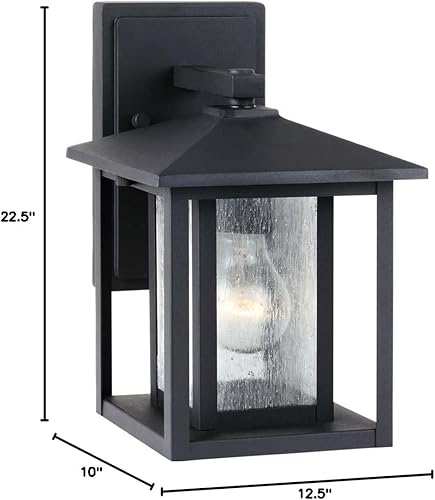 Miniatura 2 de Generation Lighting 88025-12 Hunnington One - Farol de pared para exteriores, color negro
