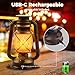 Wondrastical 2 Pack Bronze Vintage 4 Modes LED Lanterns，Rechargeable Flickering Flame Lights Decorative Outdoor&Indoor, Remote Control Waterproof Hanging Lantern for Camping,Patio Garden Pathway
