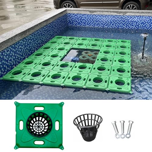 Panier flottant plantes aquatiques pour aménager un décor naturel de bassin extérieur