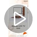 Image of Anikaa LED Light TV Unit Wall Mounted TV Unit Wall TV Cabinet for Living Room, Set Top Box Stand - Walnut (D.I.Y - Do-It-Yourself) Ideal for up to 43 inch inches