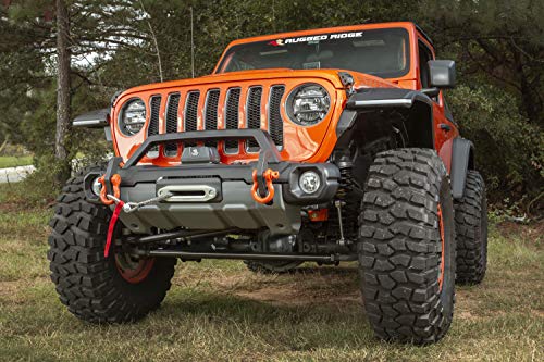 Rugged Ridge Venator Bumper, Front | Stubby w/Overrider & Winch Tray, Steel, Satin Black | 11549.45 | Fits 2018-2023 Jeep Wrangler JL; 2020-2023 Jeep Gladiator JT