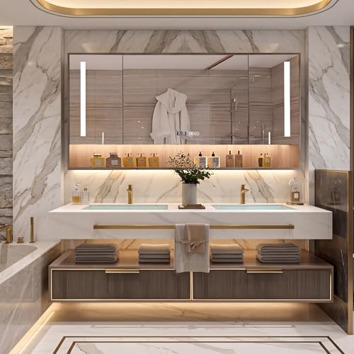 Navostraya Custom Floating Bathroom Vanity Set, Made-to-Order 47"-79" Wall Mount