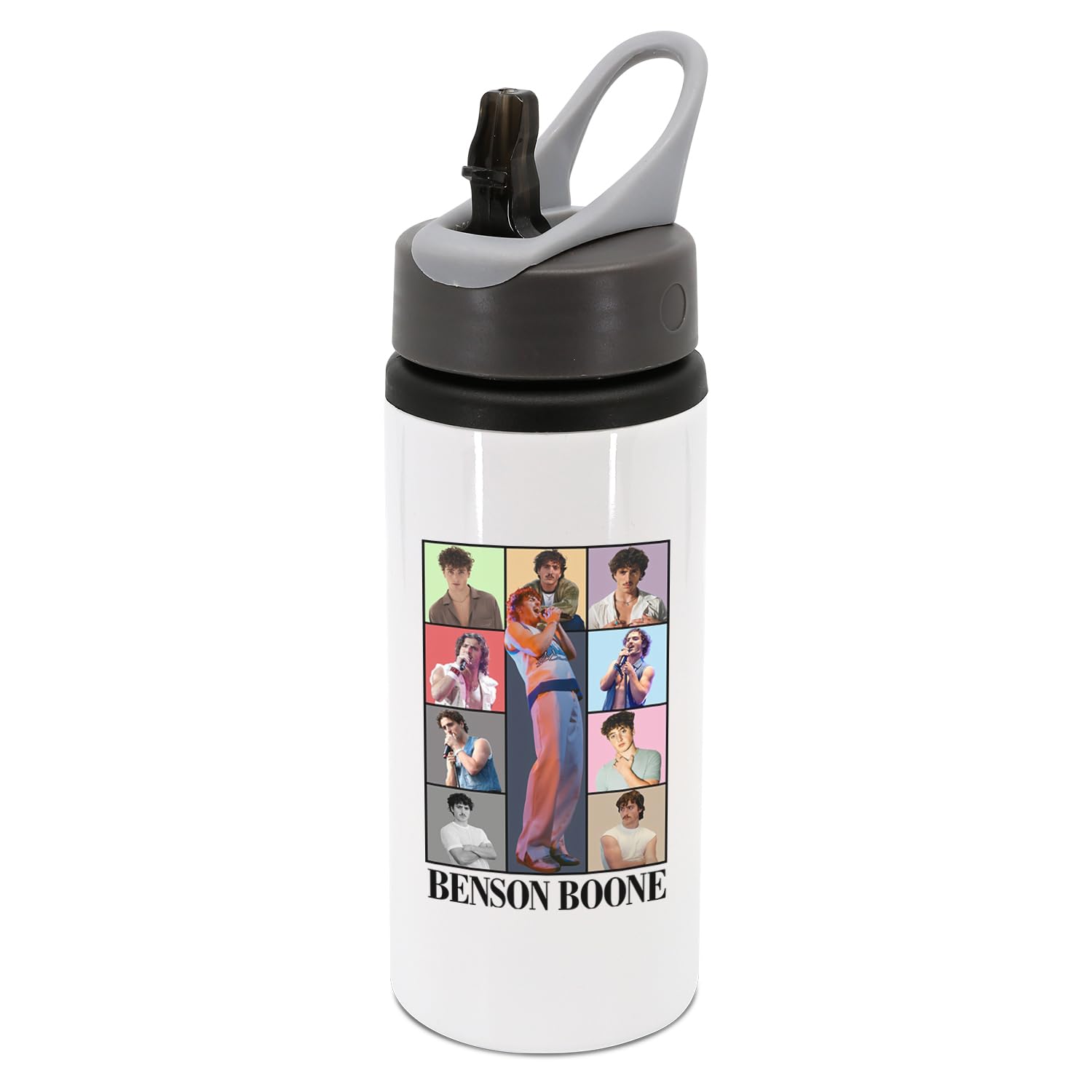 New Spirit Original White Boxes Design Benson Boone, Water Bottle With Handle Attatchment Drinks Cup Water Bottle Refill Cute Fun