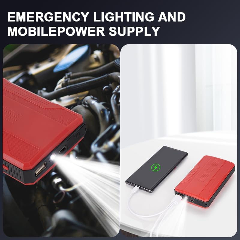 Jump starter charging a mobile phone
