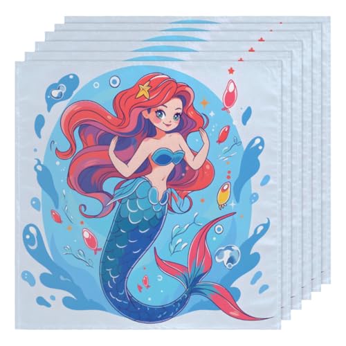 Servilletas de Tela Pretty Mermaid Set x6 50.5x50.5 cm miniatura 1