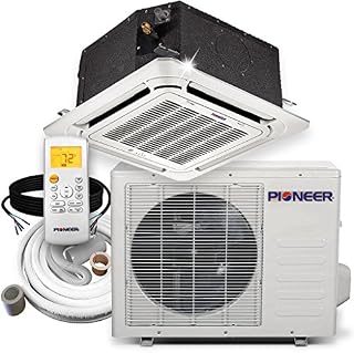 Pioneer Ceiling Cassette Split Ductless Inverter+ Heat Pump System Set, 12000 BTU