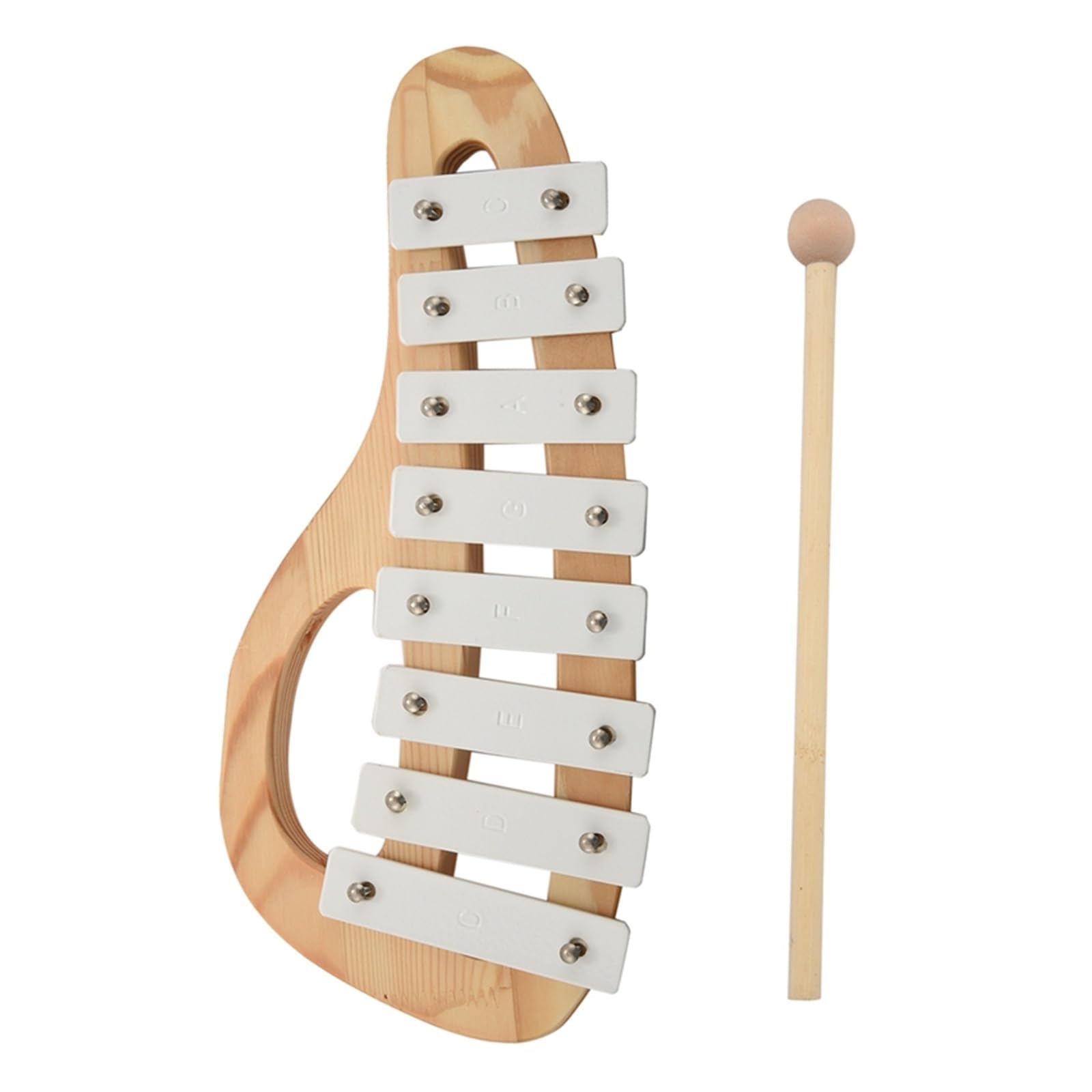 BABYCE Profesional Glockenspiel Xilófono Glockenspiel De Golpe Manual con Mazos, Hoja De Aluminio De 8 Tonos, Instrumento Musical De Madera, Educativo Preescolar