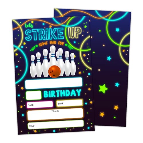 rizotus Bowling Birthday Invitations