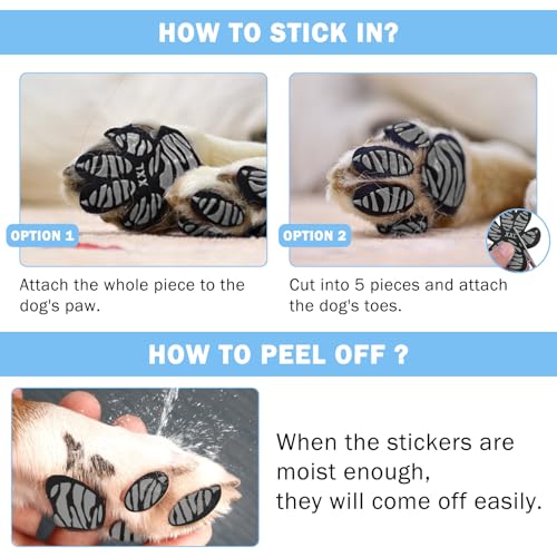 SCENEREAL Protetor de pata antiderrapante para cães idosos pequenos, médios e grandes, adesivos de p