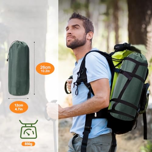 CALIYO Isomatte Selbstaufblasend Camping – Verdickte Luftmatratze mit FußpressPumpe, Ultraleicht & Wasserdicht | Integriertes Kopfkissen, Kleines Packmaß für Outdoor, Wandern, Zelte & Reisen – Bild 6