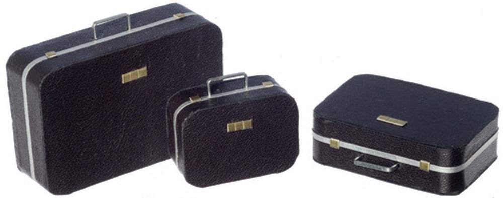 Dolls House Set of 3 Cases Luggage Miniature 1:12 Hall Bedroom Travel Accessory