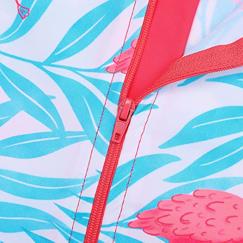 Image of XFGIRLS Baby /Toddler Girls Swimsuit Long Sleeve One-Piece Bathing Suit Rash Guard for Kids 1-2 Years