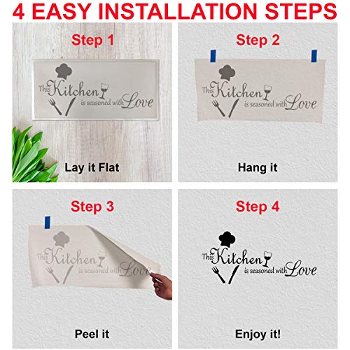 This Kitchen is Seasoned with Love Vinyl Wall Decal Quotes Wall Stickers Kitchen Decals Home Decor Decals