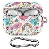 Hard Case Compatible with AirPods Pro 2 | AirPods Pro | AirPods 3 gen 2 1 Adorable Rainbow Cover Bir