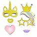 Party Supplies(35Count),Konsait Funny Glitter Photo Booth Props,Rainbow Pegasus Photo Props for Girl Kids for Baby Shower Birthday Party Favors Supplies