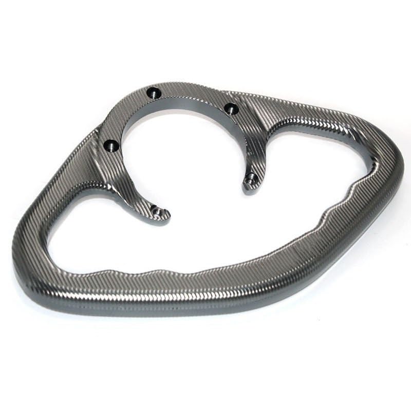 Asas de pasajero SV650 manijas de aluminio CNC color titanio