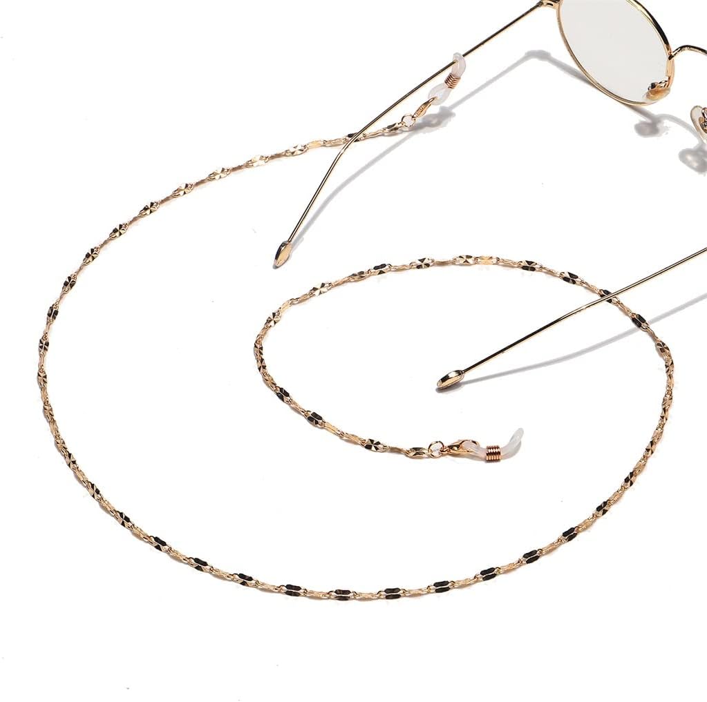 Fashionable and Easy to Lose Colour Gold Printed Lip Chain Eyeglass Cord Metal