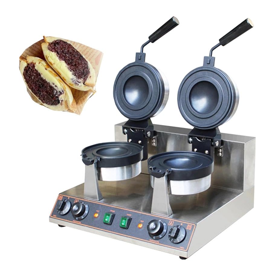 Moule à gaufres pour hamburgers 1300W avec température réglable et plaques de presse panini