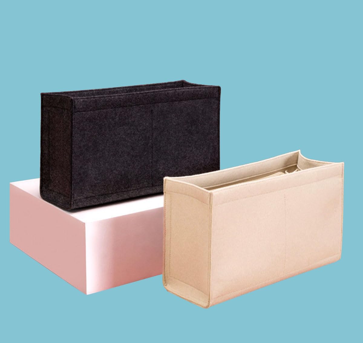 Lckaey purse insert for book tote bag organizer large bag organizer insert 2008khaki-X Large - Image 5