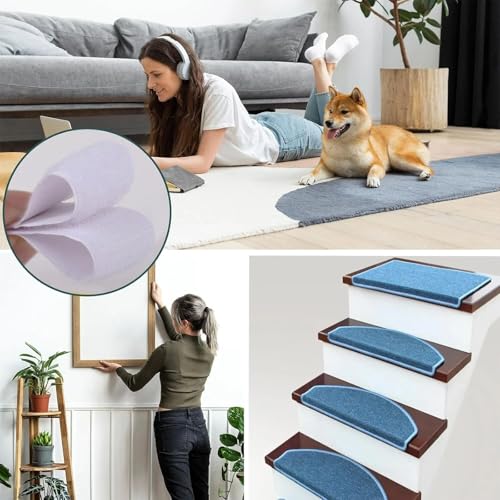 Image of 4 Inch x 15 Feet Hook and Loop Strips with Adhesive, Double Sided Nylon Self Adhesive Tape for Home Office School and Crafting, Prevent Sofa Cushions, Mats, Mattresses from Sliding, Black