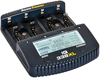 AccuPower LCD Fast Charger IQ338XL for Li-Ion NiMH NiCd AAA AA C D