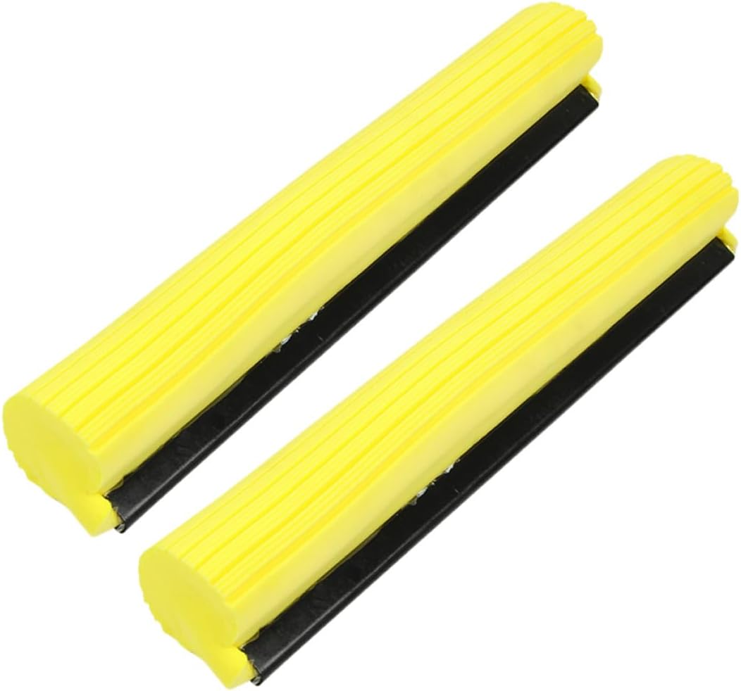 Didiseaon 2pcs Sponge Mop Head Replacement Roller Type, Super Absorbent Sponge Refill 38cm for Tile Bathroom Garage Floor Cleaning, Universal Mop Accessory for Household Use