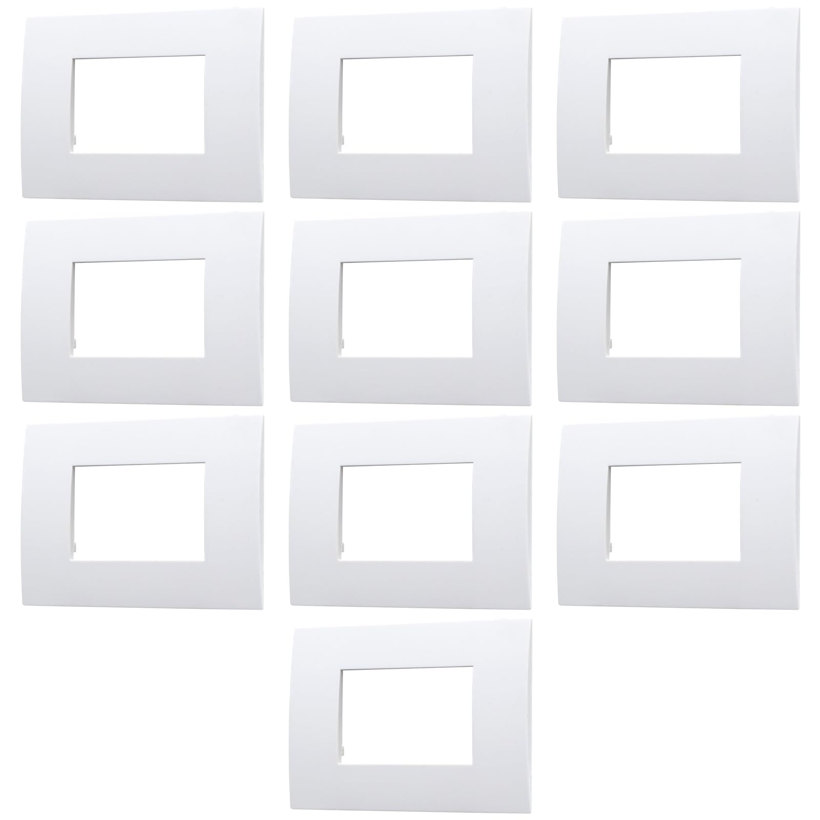 Plaque interrupteur 3 modules blanche pour remplacer vimar arke
