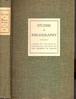 Hardcover Studies in Bibliography: Volume 17 Book
