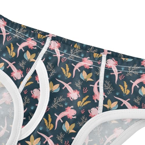 Boys' Exclusive Briefs Toddler Underwear 95% Combed Cotton Boxerbriefs 2T Pink Fish and Leaf Pattern 14