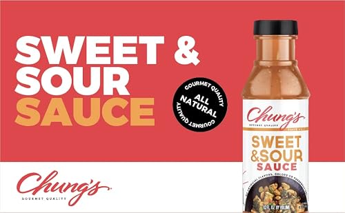Chung's Natural Sweet And Sour Sauce For Egg Rolls & Asian Appetizers | Low Sodium - Low Fat - Gluten-Free | Dipping & Marinade Sauce | Made In The Usa, 12 Fl. Oz (Pack Of 2) #TOP4