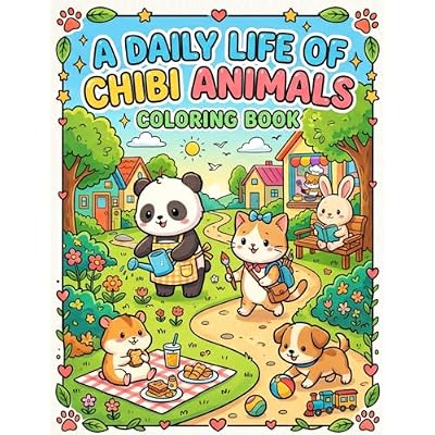 "A Daily Life of Chibi Animals" Coloring Book