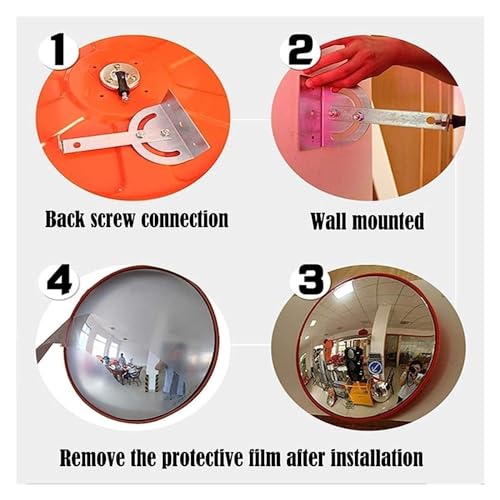 Miroir de sécurité en acrylique pour angles morts de bureau et de magasin