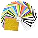 Vinile a trasferimento termico, Ohuhu 36 fogli di ferro su vinile, include 20 colori assortiti + 5 colori glitterati vinili HTV per tessuti T-shirt Cappelli