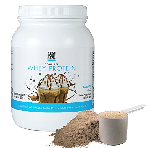 Yes You Can! Whey Protein Powder, High Protein Snack Replacement, Gluten-Free Protein Powder Contains Iron And Vitamin D, Protein Shake Powder For On-The-Go Filling Snacks - (Cappuccino) #TOP7