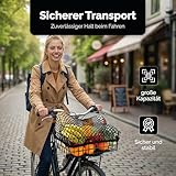 VELORO Gepäcknetz für Fahrrad - Stabil & Flexibel - Netz für Fahrradkorb hinten - Passend für Gepäckträger & Motorrad - Fahrradkorbnetz/Spannnetz Klein - Sicherheit & Ordnung unterwegs