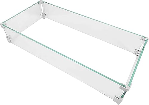 Miniatura 10 de FixtureDisplays Protector contra el viento para hoguera de 24 x 24 x 6 pulgadas, cuadrado de 0.315 in de grosor, protector contra el viento para