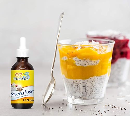 Miniatura 2 de Edulcorante líquido concentrado de sucralosa, 2 onzas2.0 fl oz (1450 porciones)  Una botella de tamaño de viaje 0.34 onzas  0.3 fl oz (240 porciones)