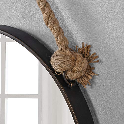 FirsTime & Co. Bronze Dockline Wall Mirror, Vintage Decor for Bedroom and Bathroom Vanity, Round, Metal, Coastal, 22 x 33.5 Inches - Image 3