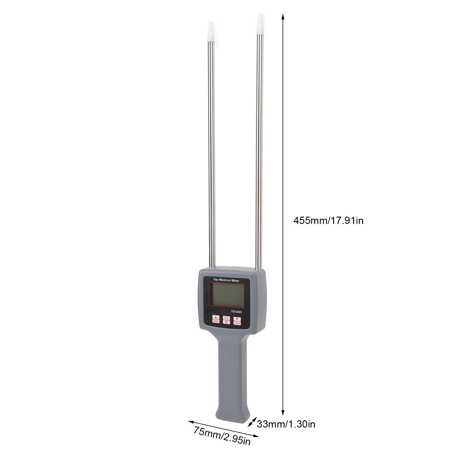 Misuratore di umidità Portatile per Fieno, Tester Preciso per Fieno con Sonda per Monitorare e Garantire una qualità Ottimale del Fieno, Prevenzione e Deterioramento, per da